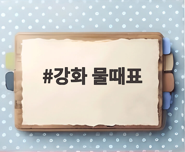 강화 물때표