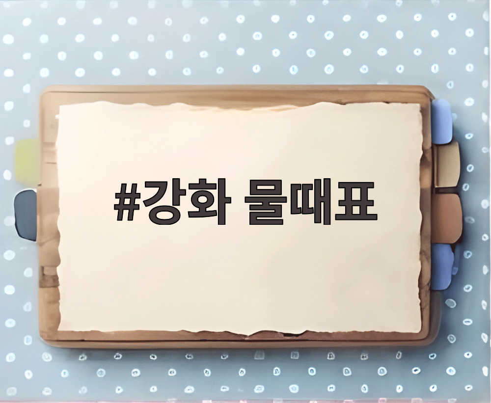 강화 물때표