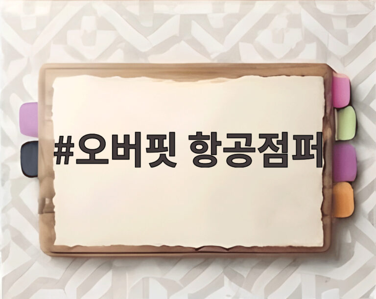 오버핏 항공점퍼