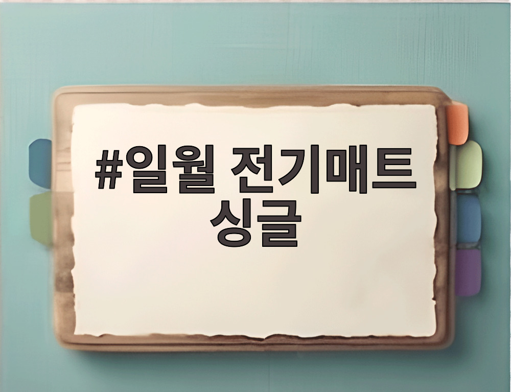 일월 전기매트 싱글