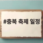 충북 축제 일정 10월에 이렇게 알차게 즐기는 방법 충북 축제 일정