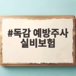 독감 예방주사 실비보험