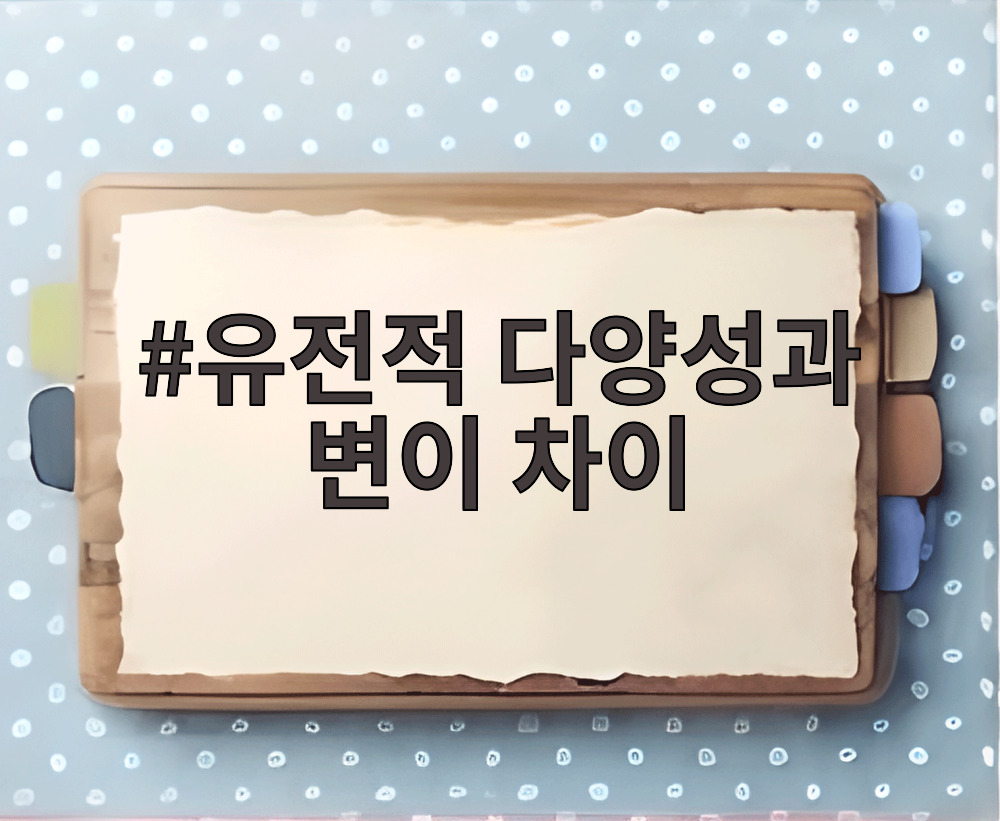 유전적 다양성과 변이 차이