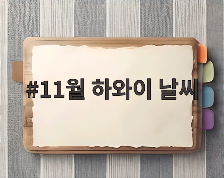 11월 하와이 날씨