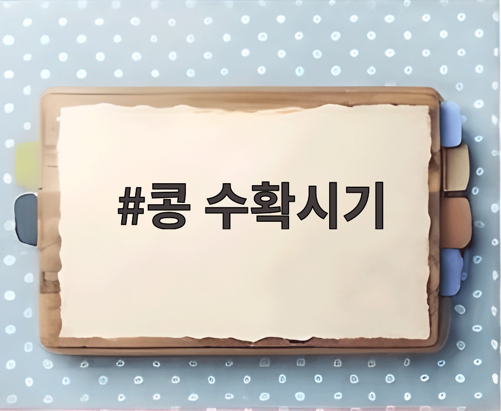 콩 수확시기