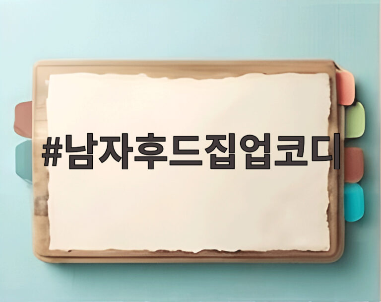 남자후드집업코디