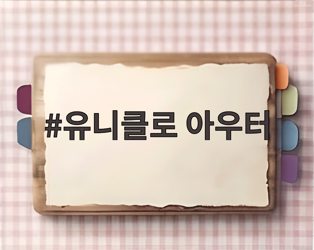 유니클로 아우터