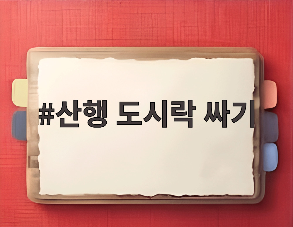 산행 도시락 싸기