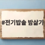전기밥솥 밤삶기 껍질 잘 까지는 방법과 보관법 한번에 전기밥솥 밤삶기
