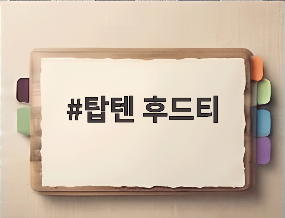 탑텐 후드티