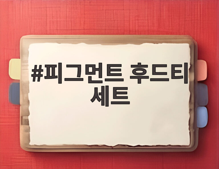 피그먼트 후드티 세트