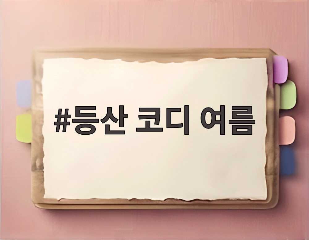등산 코디 여름
