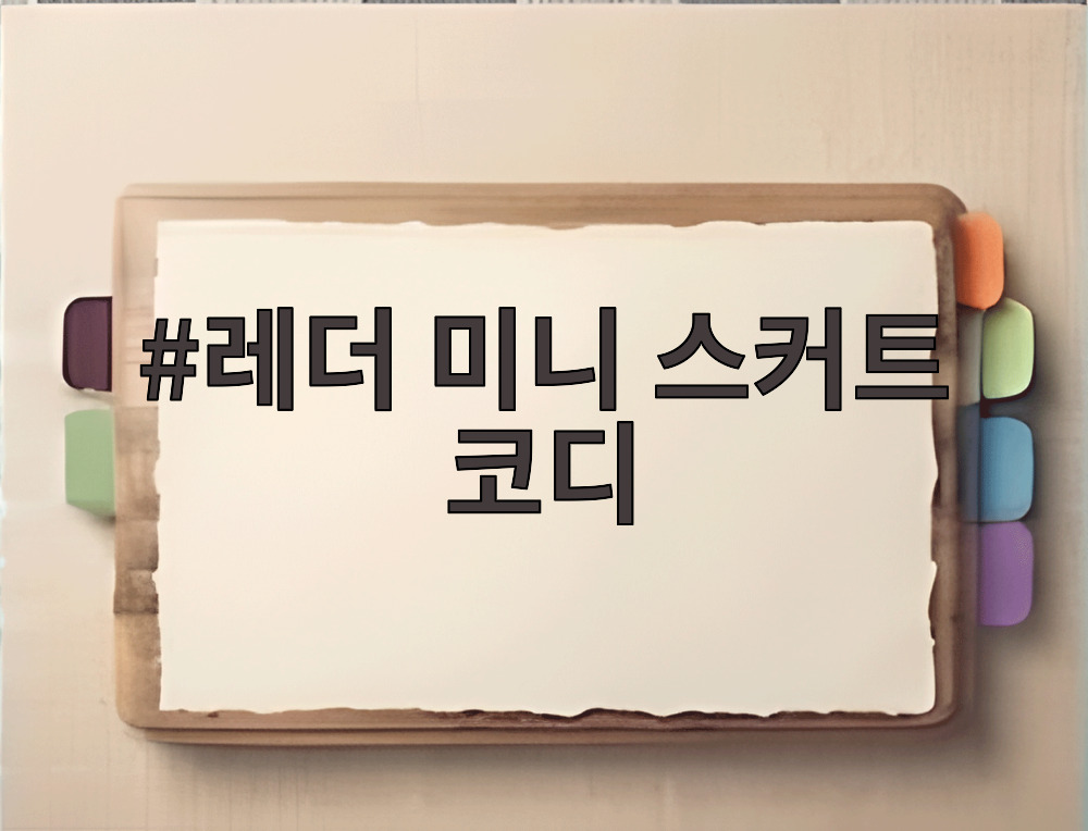 레더 미니 스커트 코디