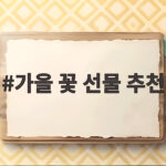 가을 꽃 선물 추천 받는 사람별 고르는 법과 오래 보는 팁 가을 꽃 선물 추천
