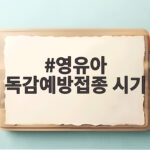 영유아 독감예방접종 시기