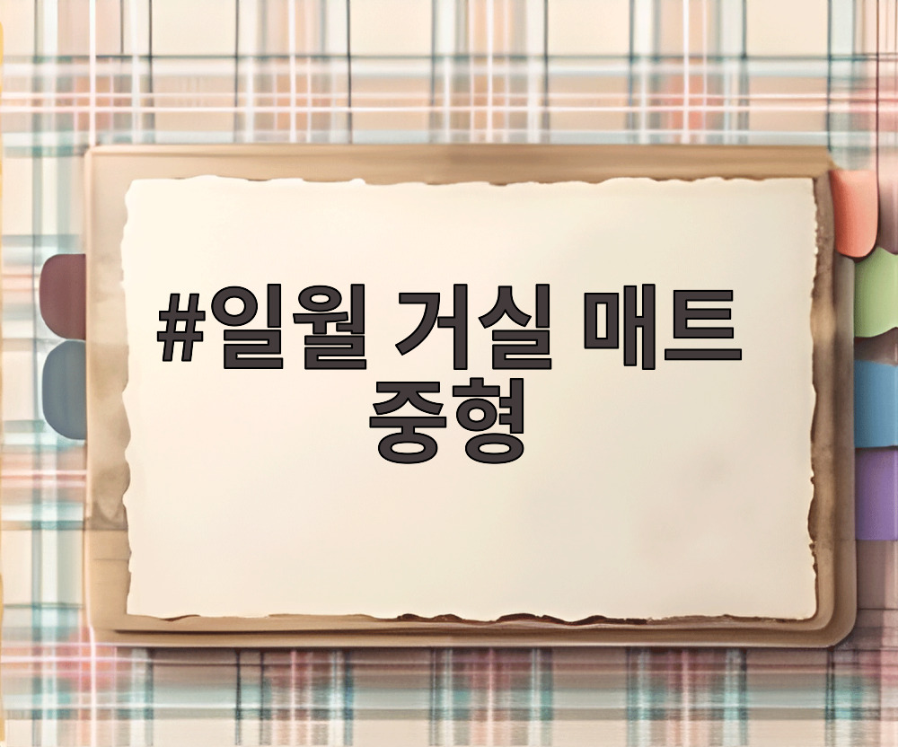 일월 거실 매트 중형