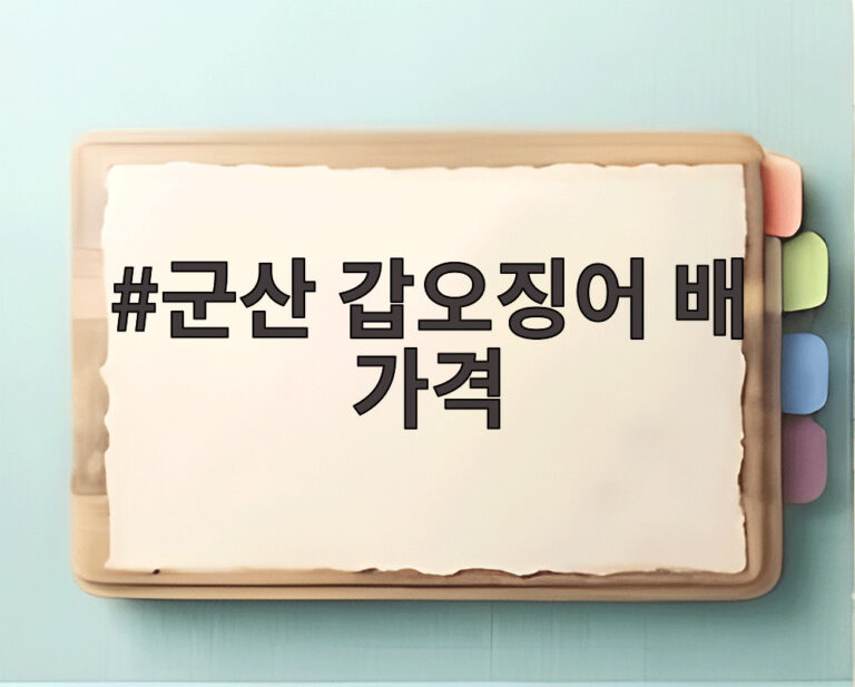 군산 갑오징어 배 가격