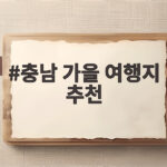 충남 가을 여행지 추천