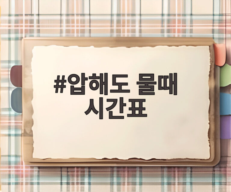 압해도 물때 시간표
