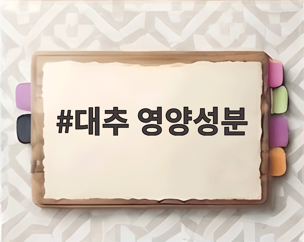 대추 영양성분