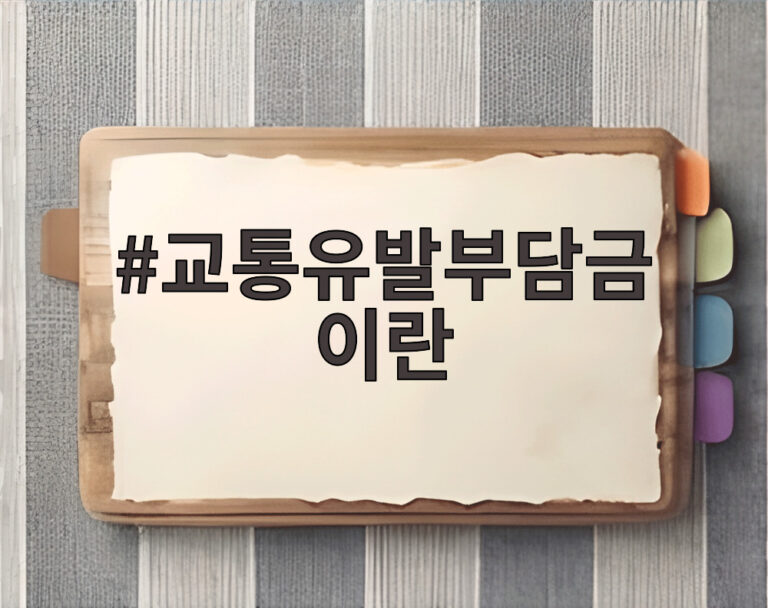 교통유발부담금 이란