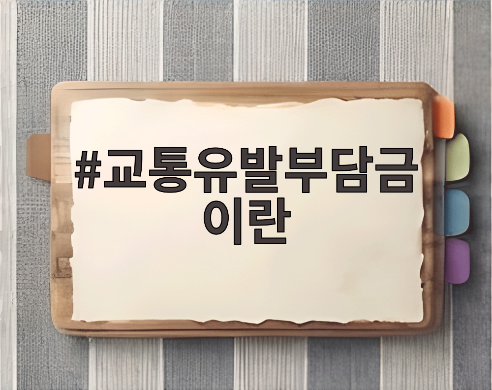 교통유발부담금 이란
