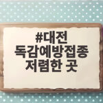 대전 독감예방접종 저렴한 곳