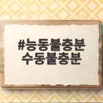 능동불충분 수동불충분