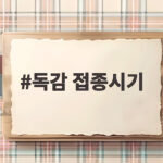독감 접종시기