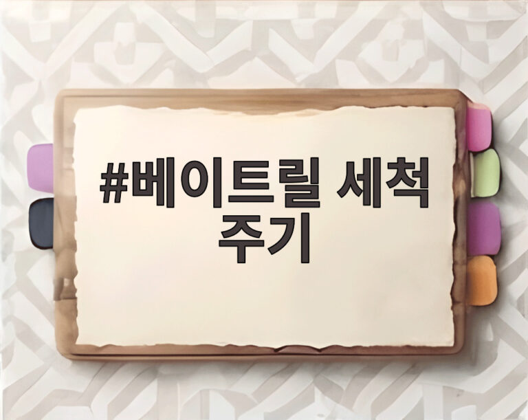베이트릴 세척 주기