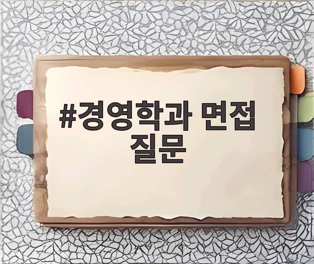 경영학과 면접 질문