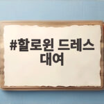 할로윈 드레스 대여 사지 말고 빌리는 똑똑한 준비법 할로윈 드레스 대여