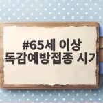65세 이상 독감예방접종 시기