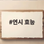 연시 효능
