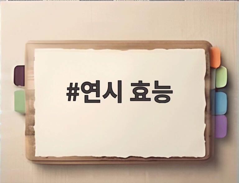 연시 효능