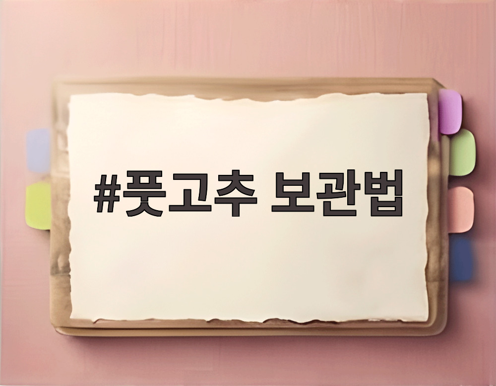 풋고추 보관법