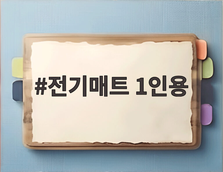 전기매트 1인용
