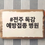 전주 독감 예방접종 병원