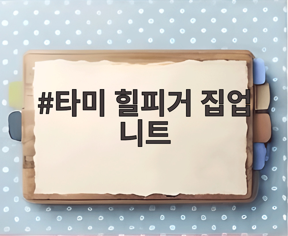 타미 힐피거 집업 니트