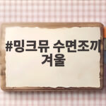 밍크뮤 수면조끼 겨울