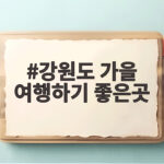 강원도 가을 여행하기 좋은곳