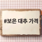 보은 대추 가격