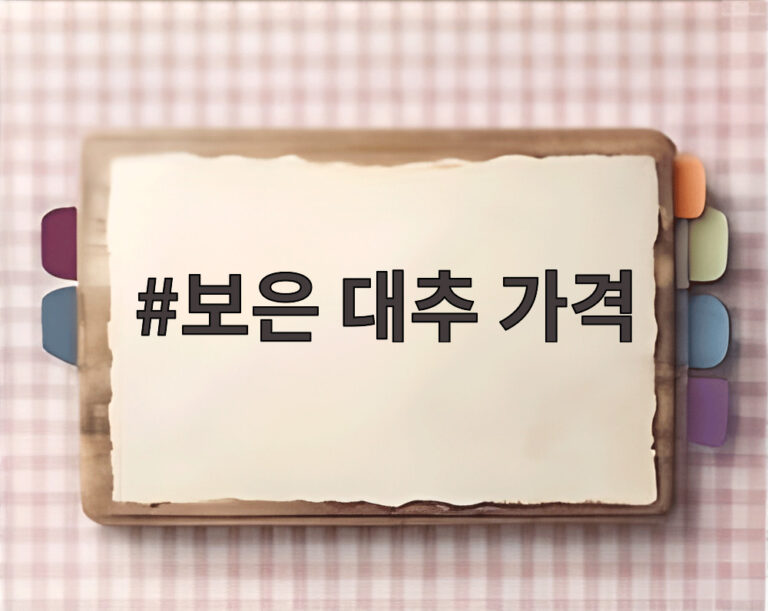 보은 대추 가격