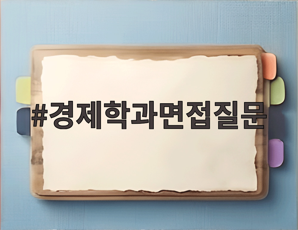 경제학과면접질문