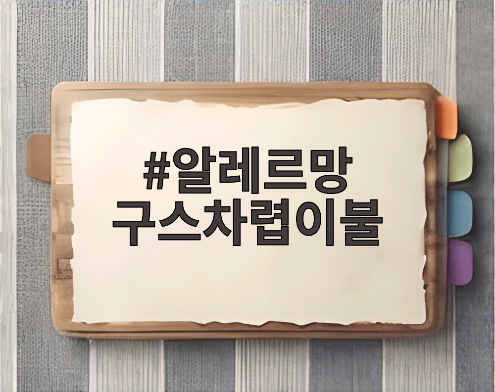 알레르망 구스차렵이불