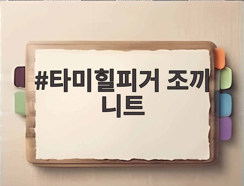 타미힐피거 조끼 니트