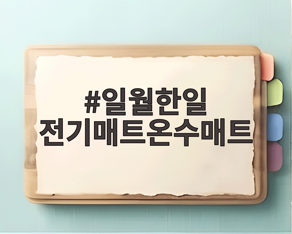 일월한일 전기매트온수매트