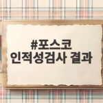포스코 인적성검사 결과