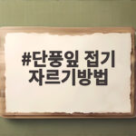 단풍잎 접기 자르기방법 색종이 한 장으로 가을 만들기 단풍잎 접기 자르기방법