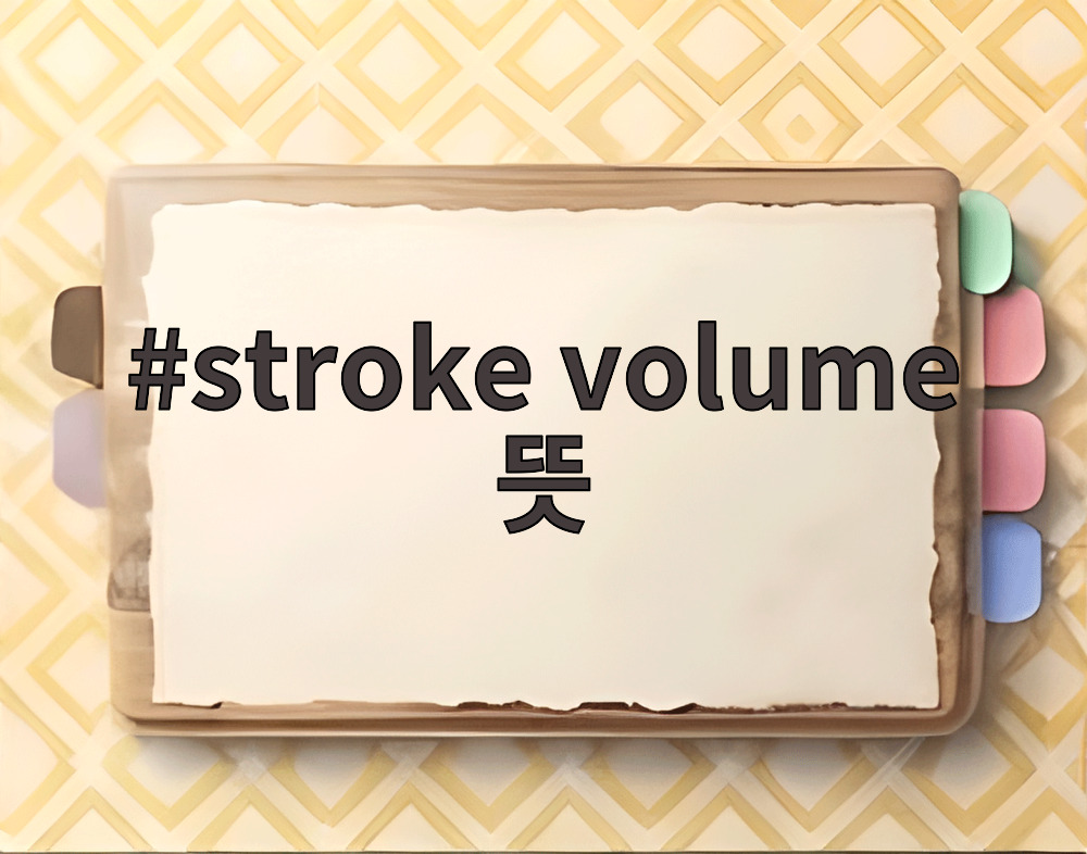 stroke volume 뜻